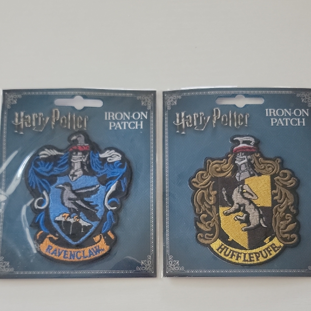 Harry Potter Ravenclaw and Hufflepuff Iron-On Patches